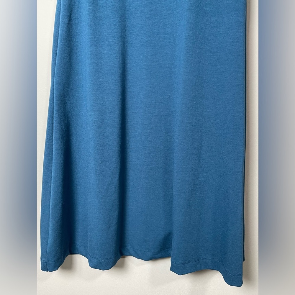 NWOT Eddie Bauer Blue Lily Crossover Midi Travel Dress - Picture 5 of 12